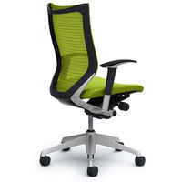 CP85DR FDF6 |オカムラ バロン チェア ハイバック 可動肘 背スタンダード・座クッション シルバー×ブラック ライムグリーン 1脚（直送品）