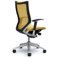 CP85DR FEF7 |オカムラ バロン チェア ハイバック 可動肘 背スタンダード・座クッション シルバー×ブラック ベージュ 1脚（直送品）