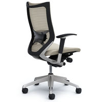 CP85DS FEF3 |オカムラ バロン チェア ハイバック ランバーサポート 可動肘 背スタンダード・座クッション シルバー×ブラック ホワイト （直送品）