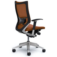 CP85DS FEF8 |オカムラ バロン チェア ハイバック ランバーサポート 可動肘 背スタンダード・座クッション シルバー×ブラック ブラウン （直送品）