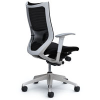 CP85DZ FDF1 |オカムラ バロン チェア ハイバック ランバーサポート 可動肘 背スタンダード・座クッション シルバー×ホワイト ブラック （直送品）