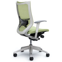 CP85DZ FEF6 |オカムラ バロン ハイバック ランバーサポート 可動肘 背スタンダード・座クッション シルバー×ホワイト ピスタチオグリー （直送品）