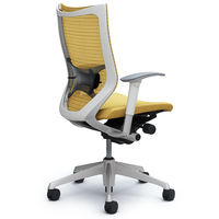 CP85DZ FEF7 |オカムラ バロン チェア ハイバック ランバーサポート 可動肘 背スタンダード・座クッション シルバー×ホワイト ベージュ （直送品）