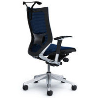 CP86AS FDH4 |オカムラ バロン チェア ハイバック ランバーサポートハンガー 可動肘 背・座スタンダード ポリッシュ×ブラック ダークブ （直送品）