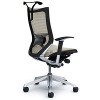 CP86AS FEH3 |オカムラ バロン チェア ハイバック ランバーサポートハンガー 可動肘 背・座スタンダード ポリッシュ×ブラック ホワイト （直送品）