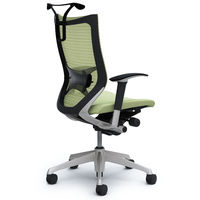 CP86DS FEF6 |オカムラ バロン ハイバック ランバーサポートハンガー 可動肘 背スタンダード座クッション シルバーブラック ピスタチオグ （直送品）