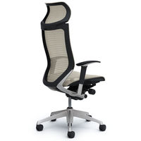 CP87CR FEH3 バロン チェア EXハイバック 固定ヘッドレスト 可動肘 背・座スタンダード シルバー×ブラック ホワイト（直送品）