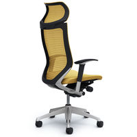 CP87DR FEF7 バロン チェア EXハイバック 固定ヘッドレスト 可動肘 背スタンダード・座クッション シルバー×ブラック ベージュ（直送品）