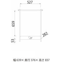 白井産業 キッズ向け家具 ハンガーラック ナチュラル×ホワイト LAK-8555 1台