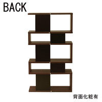 白井産業 セパルテック おしゃれな飾り棚 パーテーションラック 間仕切り 木製 ダークブラウン 幅879×奥行294×高さ1596mm 1台（直送品）