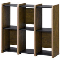 【軒先渡し】朝日木材加工 アルティファシリーズ ビンテージデザインシェルフ ブラウン/ブラック 幅876 × 奥行290 × 高さ791mm 1台（直送品）