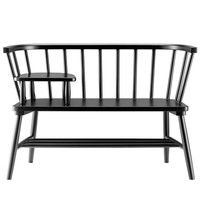 【軒先渡し】朝日木材加工 カフェベンチ ブラック 幅1006mm 1脚（直送品）