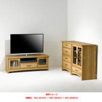 【軒先渡し】朝日木材加工 グレースシリーズ カントリー調キャビネット ナチュラル 幅590 × 奥行388 × 高さ815mm 1台（直送品）