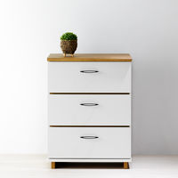 【軒先渡し】朝日木材加工 シュエットシリーズ フレンチカントリー調チェスト ナチュラル/ホワイト 幅587 × 奥行366 × 高さ781mm 1台（直送品）