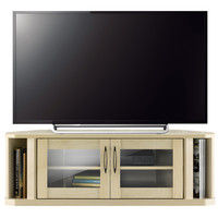 【軒先渡し】朝日木材加工 ティントシリーズ コーナーぴったりテレビ台 ホワイト 幅1000 × 奥行290 × 高さ339mm 1台（直送品）