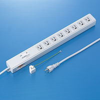 延長コード 電源タップ 2m 3P（ピン） 8個口 マグネット ライトグレー TAP-3811NFSWN サンワサプライ 1個