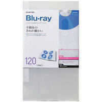 エレコム Ｂｌｕーｒａｙ／ＤＶＤ／ＣＤ用ディスクファイル　１２０枚収納　透明　CCD-FB120CR 1個（直送品）
