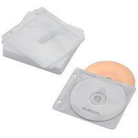 エレコム Blu-ray対応不織布ケース 2穴 30枚入 60枚収納 ホワイト CCD-NBWB60WH 1個（直送品）