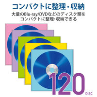エレコム Bluーray可不織布 スタンダード 両面収納 60枚入 白 CCD-NWB120ASO 1個