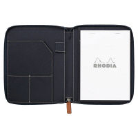 ロディア ラウンドジップケース カバー付ロディア 方眼 No.16 ネイビー cf16ronv 1冊