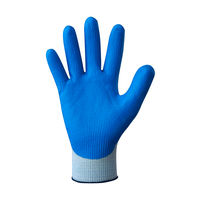 SHOWA ニトリルゴム背抜き手袋 まとめ買い 簡易包装強力グリップ (10双入) ブルー LLサイズ NO360-LL10P（直送品）