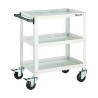 トラスコ中山 TRUSCO ツールワゴン バーディワゴン 900X600XH740 3段 ホワイト BDW-793-W 1台（直送品）