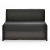 【車上渡し】アール・エフ・ヤマカワ パネル脚ソファ 2人掛け ブラック 幅1100mm RFPLSF-2BK 1脚（直送品）