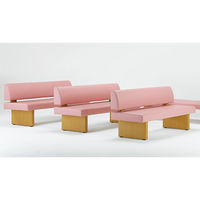 ロビーチェア ピンク（T6） 1800mm 背付き MWC-028A-PI 東洋工芸（直送品）