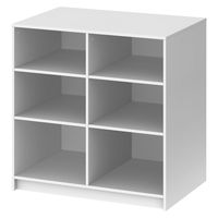 ストア・エキスプレス 木製カウンター 収納付 ホワイト 幅900×奥行600×高さ900mm 1台（直送品）