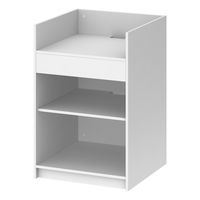 ストア・エキスプレス 木製レジ台 ホワイト 幅600×奥行600×高さ900mm 1台（直送品）