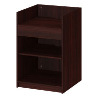 ストア・エキスプレス 木製レジ台 ダークブラウン 幅600×奥行600×高さ900mm 1台（直送品）