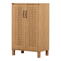 佐藤産業 GENKA ジェンカ シューズボックス ダークナチュラル 幅580×奥行350×高さ935mm GK95-60 1台（直送品）