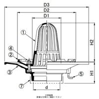 第一機材 ルーフドレイン 屋上用 RVWPCーKー200ー200 1個（直送品）