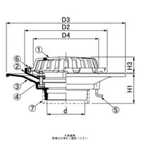 第一機材 ルーフドレイン 屋上用・バルコニー用 RVWPDーKー100ー150 1個（直送品）
