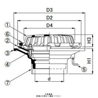 第一機材 ルーフドレイン 屋上・バルコニー用 RVPDーKー65ー150 1個（直送品）