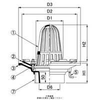 第一機材（DKC） ルーフドレイン 屋上用 RAPC-M-K-100-200 1個（直送品）