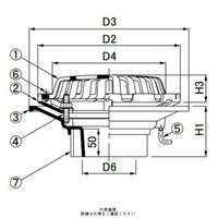 第一機材 ルーフドレイン 屋上・バルコニー用 RAPDーMーKー65ー100 1個（直送品）