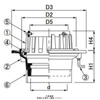 第一機材（DKC） ルーフドレイン バルコニー中継用 RPB-K-100-150 1個（直送品）
