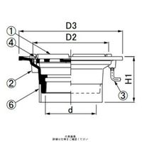 第一機材（DKC） ルーフドレイン バルコニー中継用 RPS-K-75-200 1個（直送品）