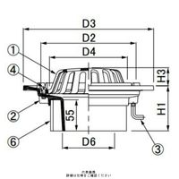 第一機材（DKC） ルーフドレイン 屋上・バルコニー用 RKDM-K-125-200 1個（直送品）