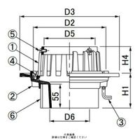 第一機材 ルーフドレイン バルコニー中継用 RKBMーKー75ー150 1個（直送品）