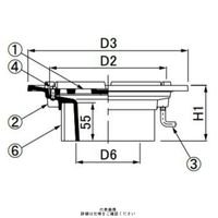 第一機材 ルーフドレイン 廊下・踊場用 RKSMーKー50ー200 1個（直送品）