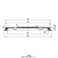 第一機材 一般用マンホールカバー(Tー20ランクC) DMHAーDRー2ー450 1個（直送品）
