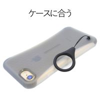 エレコム スマホ用ストラップ/リングストラップ/シリコン/Lサイズ/ブラック P-STF01LBK 1個