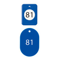 オープン工業 クロークチケット(81~100) 青 BF-154-BU 1箱(20組)