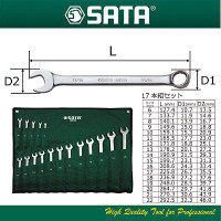 17pcsコンビネーションレンチレンチセット RS-08018 SATA Tools（直送品）