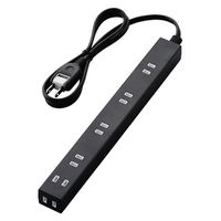 延長コード 電源タップ AC用 広間隔 コンセント 1m 2ピン 6個口 ほこり防止 黒 T-NSL-2610BK エレコム 1個（直送品）