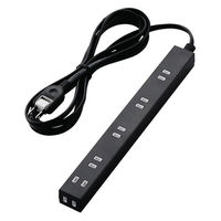 延長コード 電源タップ AC用 広間隔 コンセント 3m 2ピン 6個口 ほこり防止 黒 T-NSL-2630BK エレコム 1個（直送品）