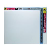 シンワ測定 曲尺角厚 シルバー 50cm 表裏同目 JIS 10030 1本