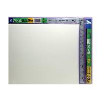シンワ測定 曲尺2×4 シルバー 併用目盛 19mm巾 1尺5寸/呼寸 52cm 10055 1本（直送品）